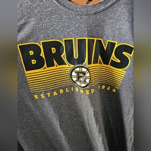 FANATICS Boston Bruins Short Sleeve Gray Tee Shirt